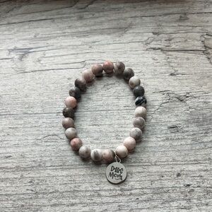 Dog mom Bracelet with Silver Charm